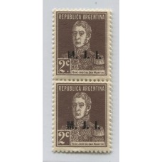 ARGENTINA SERVICIO OFICIAL GJ 410a ESTAMPILLAS NUEVAS CON GOMA VARIEDAD CON Y SIN PUNTO EN EL SELLO U$ 19 MUY RARO
